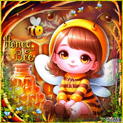Little Honey Bee - GIF animasi gratis