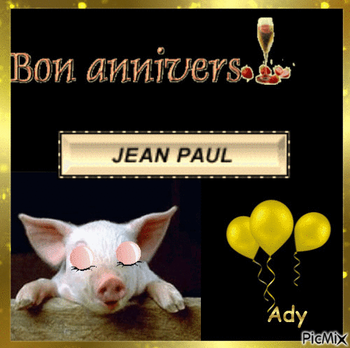 Bon anniversaire Jean Paul - Безплатен анимиран GIF