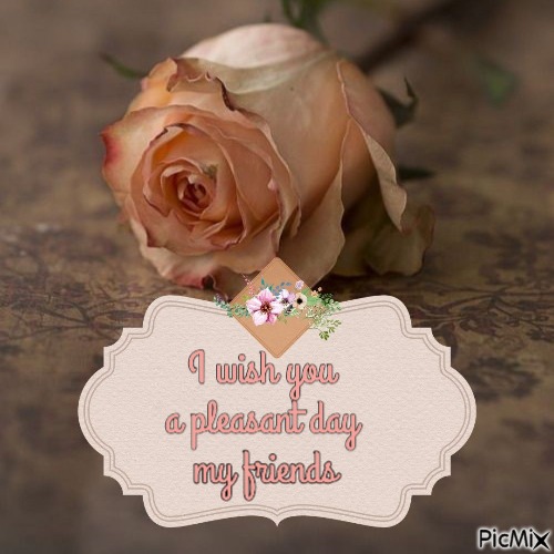 I wish you a pleasant dy my friends - Free PNG