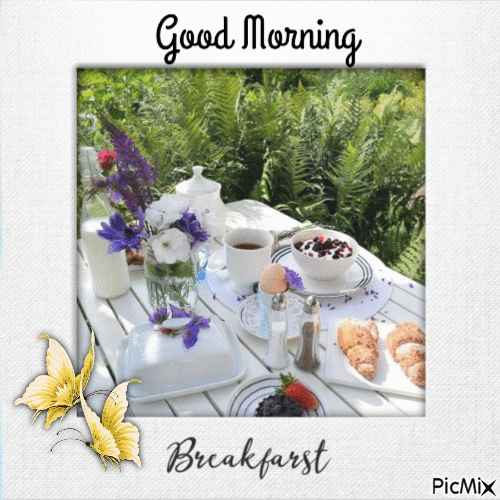 Good Morning Breakfast - GIF animé gratuit