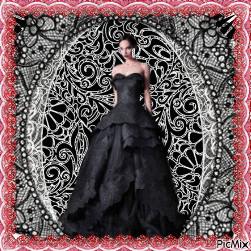 Woman and lace - GIF animate gratis