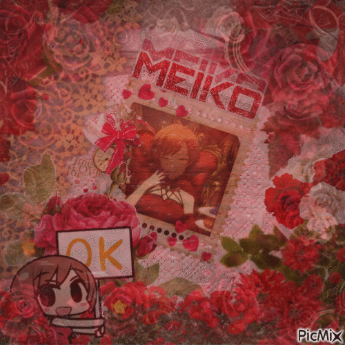dark red vocaloid meiko - Ücretsiz animasyonlu GIF