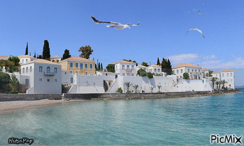 Spetses- Greek island Aegean - Бесплатни анимирани ГИФ