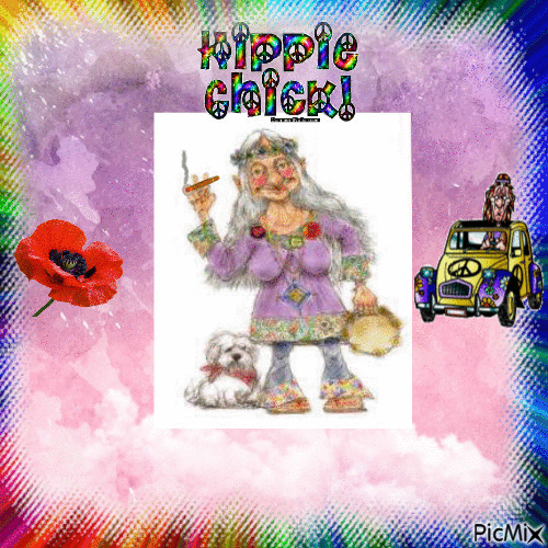 Hippie Chick - Darmowy animowany GIF