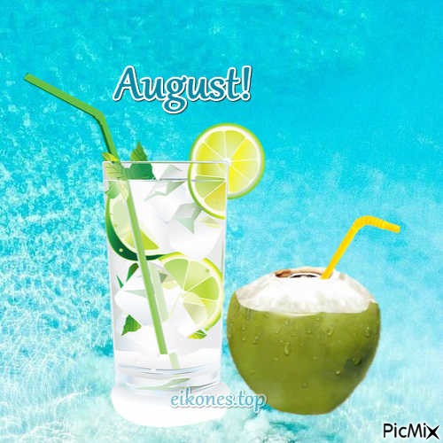August! - png gratuito