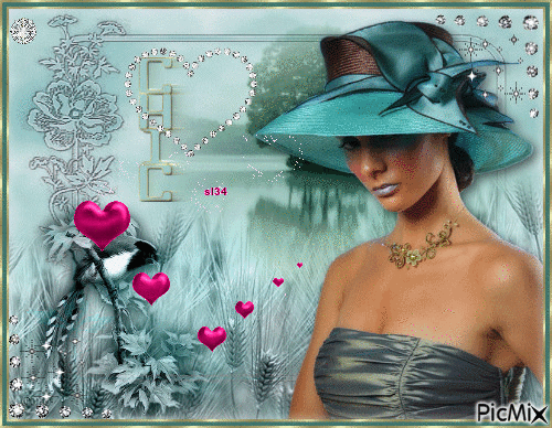 Femme au chapeau - Bezmaksas animēts GIF