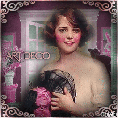 Art Deco Portrait - GIF animé gratuit