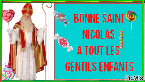 saint Nicolas 6 décembre - Darmowy animowany GIF