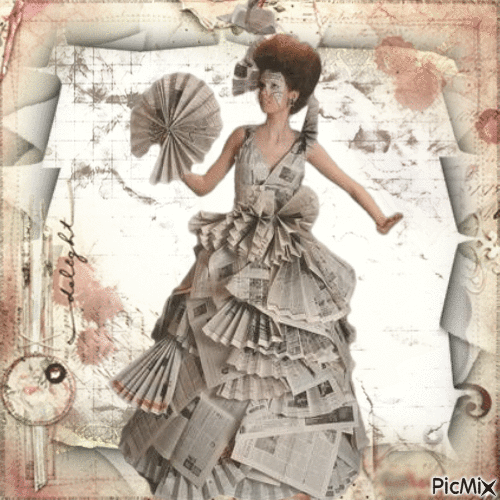 Paper Woman - Free animated GIF