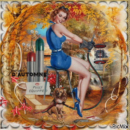 Pin Up d'Octobre - Free animated GIF