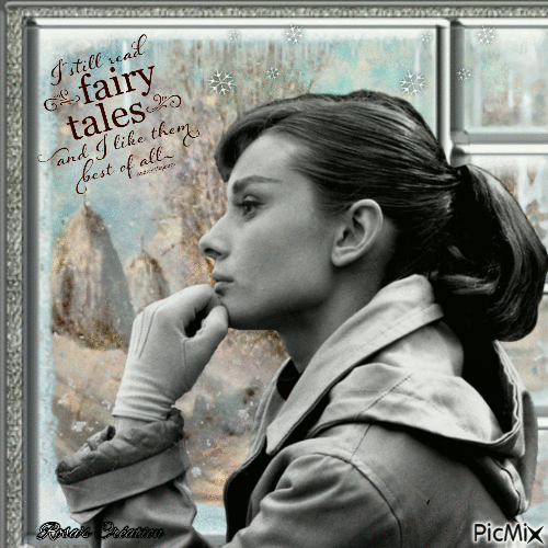 Concours : Audrey Hepburn en hiver - Gratis animerad GIF