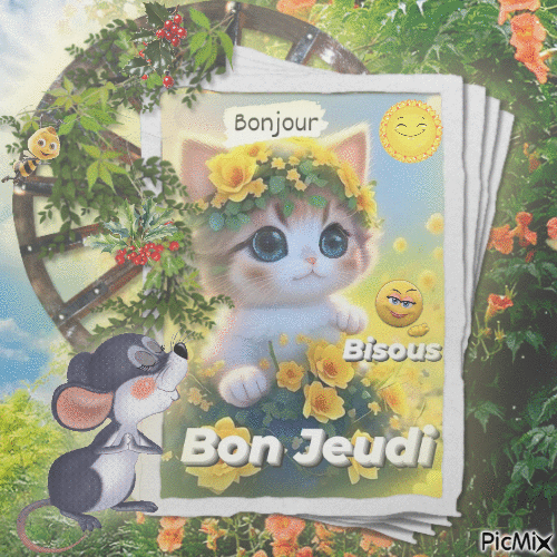 bonjour  bon jeudi - Бесплатный анимированный гифка