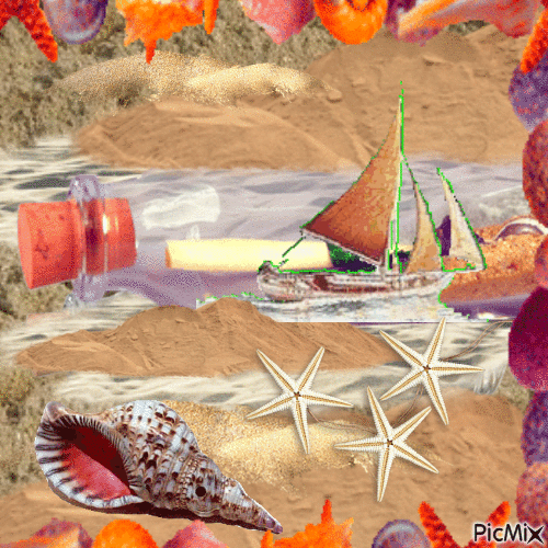Bouteille de sable - Zdarma animovaný GIF