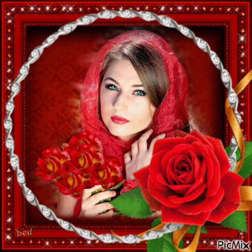 Laly y la rosa roja... - Animovaný GIF zadarmo