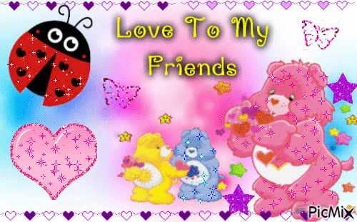 Love To My Friends - Бесплатный анимированный гифка