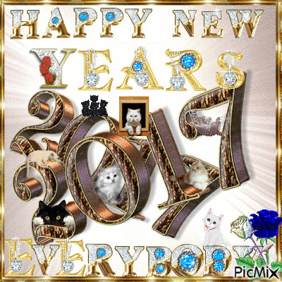 Happy New Years 2017 - Бесплатный анимированный гифка
