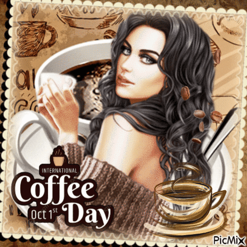 Journée internationale du café....concours - Бесплатный анимированный гифка