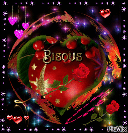 bisous du coeur - Bezmaksas animēts GIF
