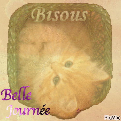 bisous belle journée - Бесплатный анимированный гифка