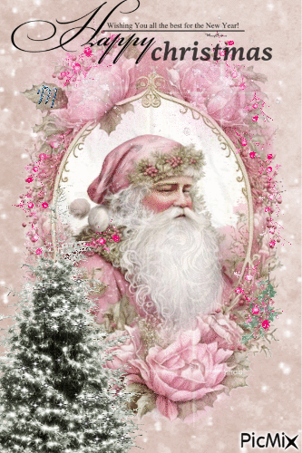 Pink Christmas - Bezmaksas animēts GIF