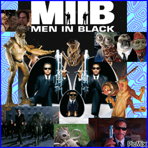 Movie poster--Men in Black - GIF animado gratis
