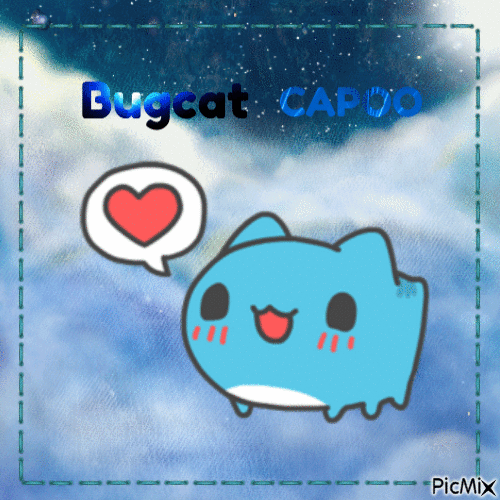 Cute BugCat Capoo - Bezmaksas animēts GIF