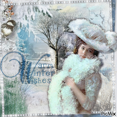 Warm Winter wishes ... - Бесплатный анимированный гифка