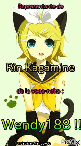 Rin Kagamine pour Amour sucré <3 - GIF animé gratuit