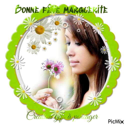 Bonne fête Marguerite - Δωρεάν κινούμενο GIF
