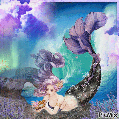manga mermaid - 無料のアニメーション GIF