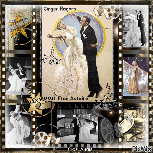 Ginger Rogers & Fred Astaire - Gratis animerad GIF