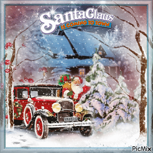 Santa Claus is coming to town - Gratis animerad GIF