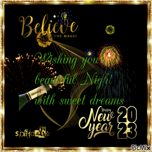 Belive in magic. Happy new year, 2023 - Бесплатный анимированный гифка