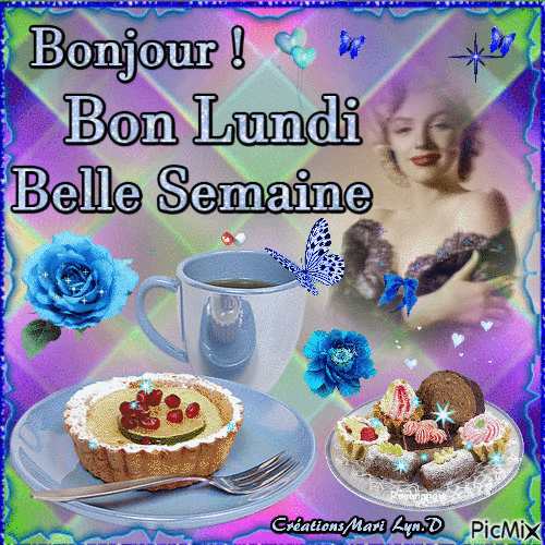 blue marilyn belle semaine - Free animated GIF