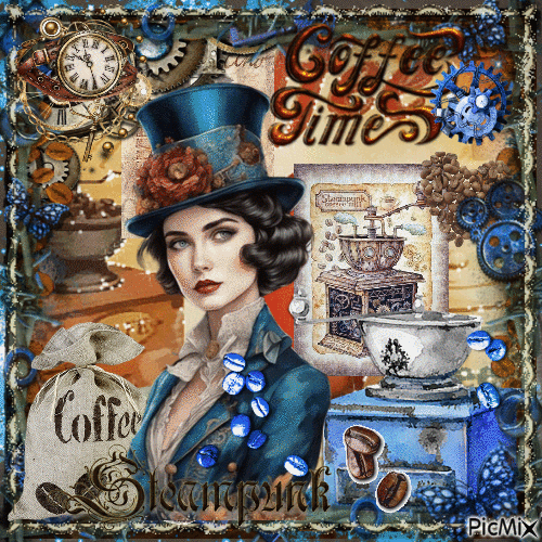 The Steampunk Coffee Shop - Free animated GIF
