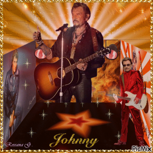 Johnny Hallyday - Gratis animerad GIF