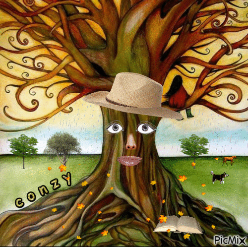 Árbol abuelo - GIF animado gratis