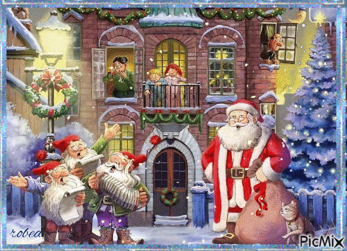 Père Noël très heureux - Δωρεάν κινούμενο GIF