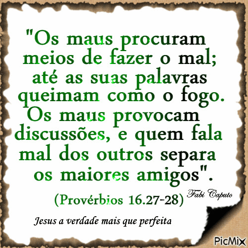 Provérbios 16.27-28 - Бесплатный анимированный гифка