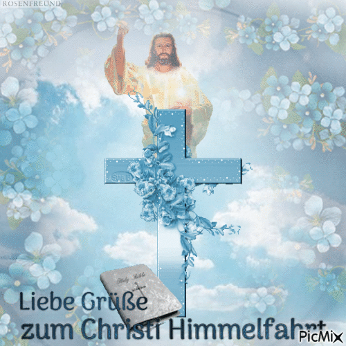 Liebe Grüße zum Christi Himmelfahrt - Darmowy animowany GIF