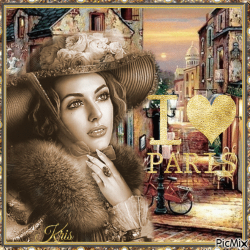 "From Paris, With Love!" vintage - 免费动画 GIF