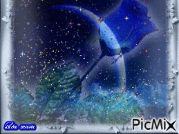La rose bleu - GIF animado grátis