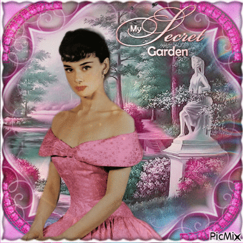 Audrey Hepburn und ihr geheimer Garten - GIF เคลื่อนไหวฟรี