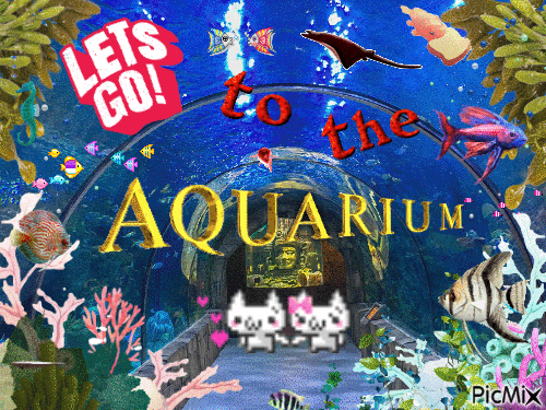 Let's go to the aquarium :3 - GIF animasi gratis