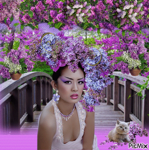 Fleurs de lilas - GIF animé gratuit