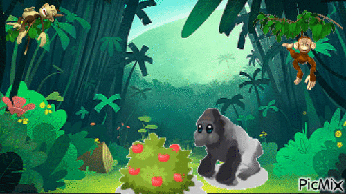 Hungry Ape - Bezmaksas animēts GIF