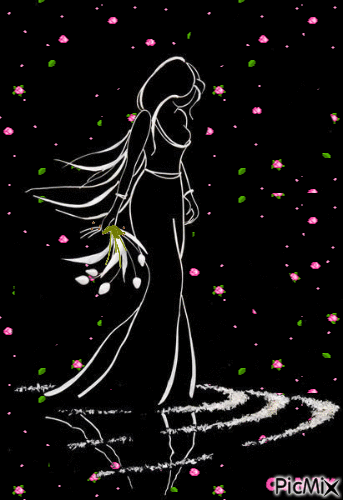 Lluvia de flores - Darmowy animowany GIF