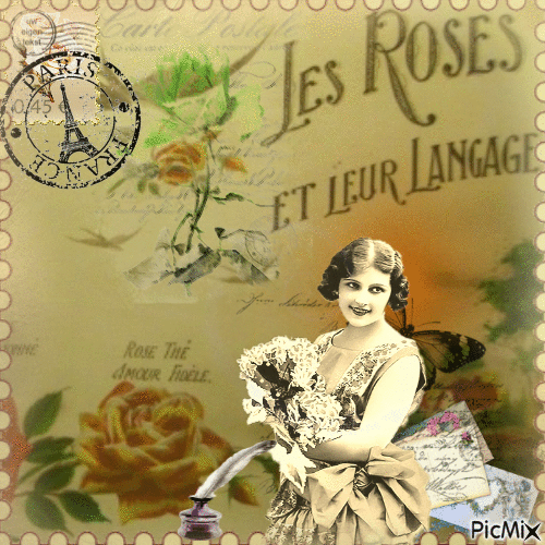 Concours : Carte postale vintage - Free animated GIF