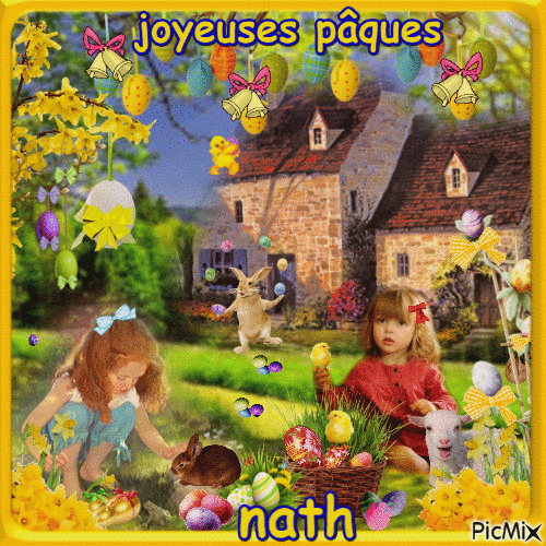joyeuses pâques - Бесплатный анимированный гифка