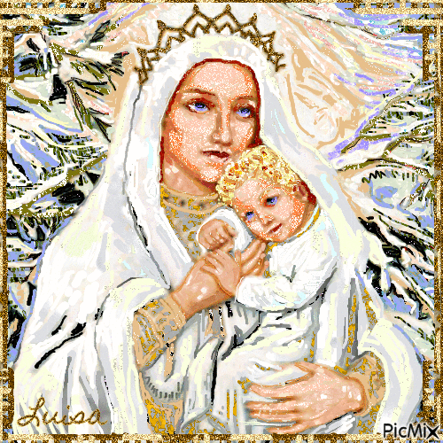 Maria e Gesù - Nemokamas animacinis gif